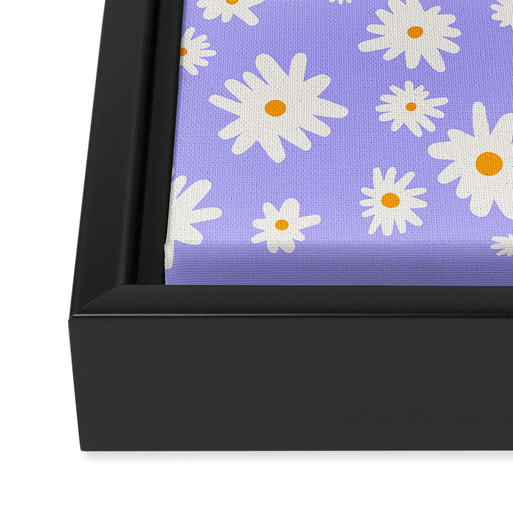 Daisy Pattern Framed Canvas Print Gallery Image 3