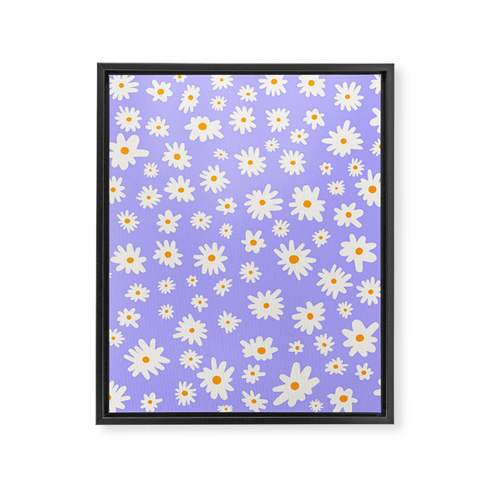 Daisy Pattern Framed Canvas Print Gallery Image 1