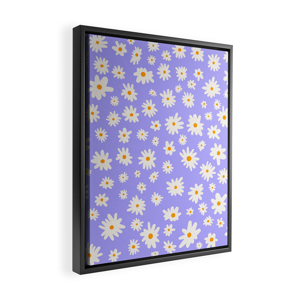 Daisy Pattern Framed Canvas Print Gallery Image 2