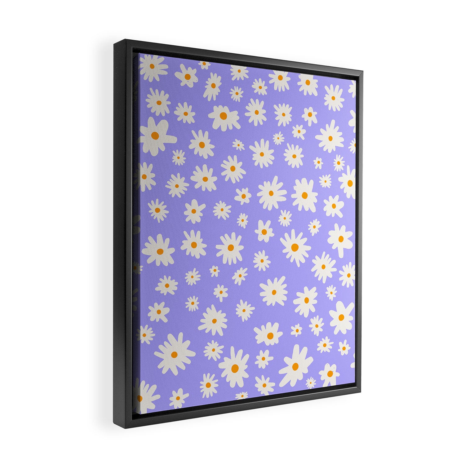 Daisy Pattern Framed Canvas Print Gallery Image 2