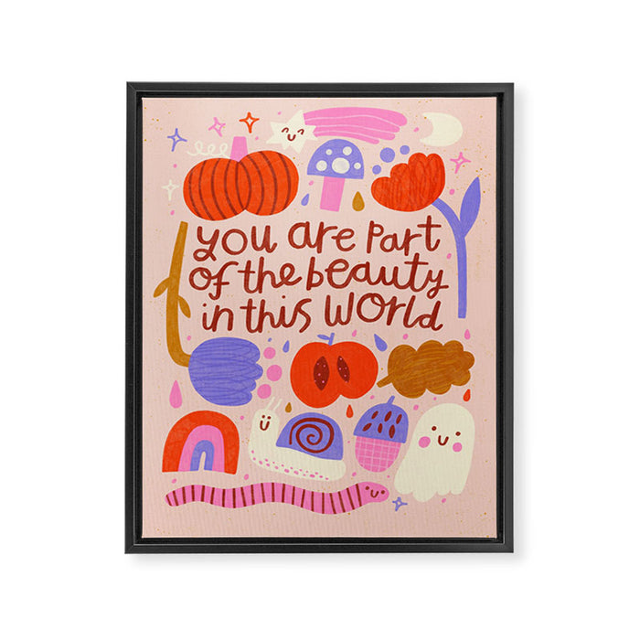 Forest Friends Quote Framed Canvas Print Gallery Image 1