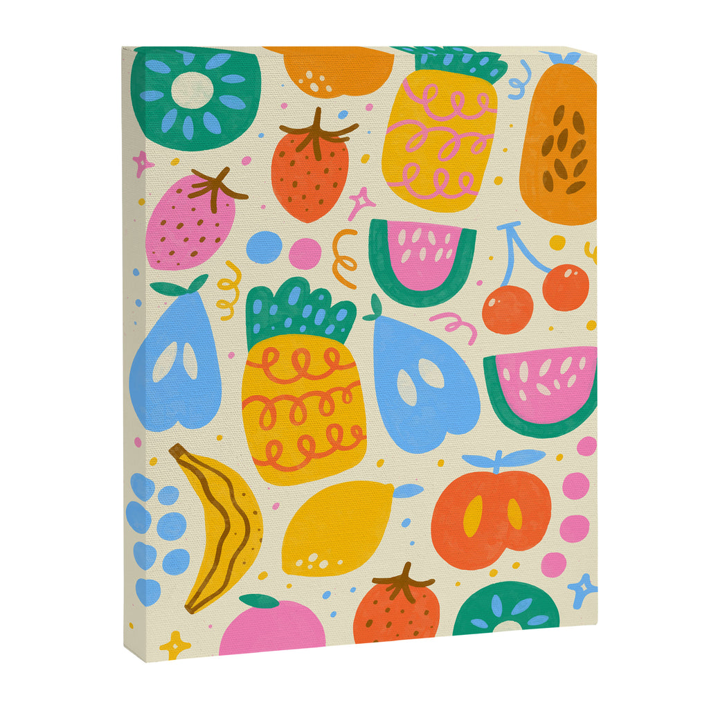 Fun Rainbow Fruit Pattern Canvas Print Gallery Image 6