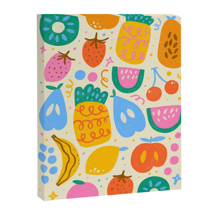 Fun Rainbow Fruit Pattern Canvas Print Gallery Image 1