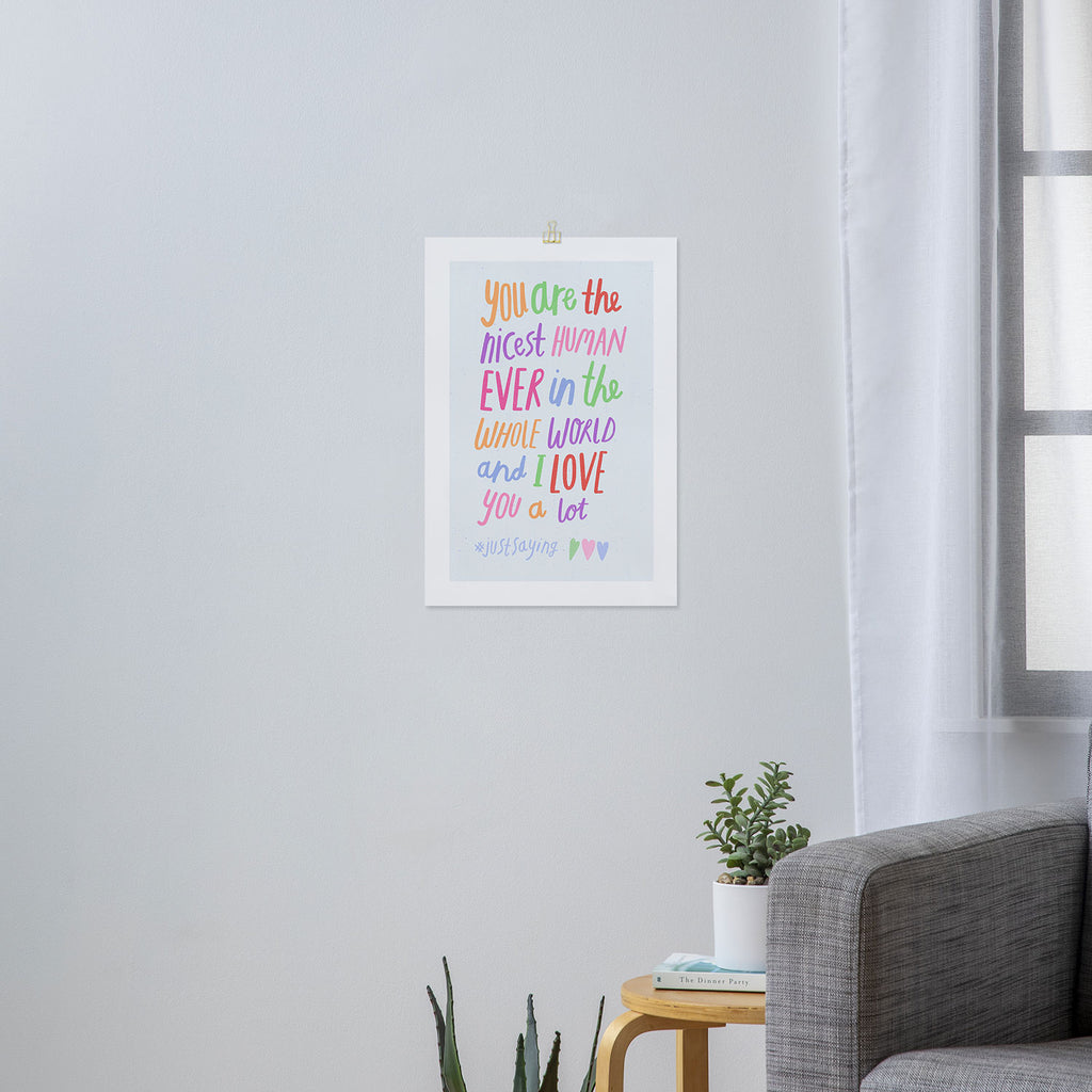 Love Rainbow Quote Art Print Gallery Image 3