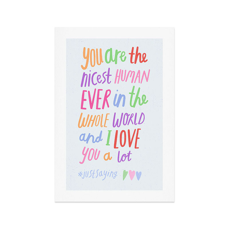 Love Rainbow Quote Art Print Gallery Image 1