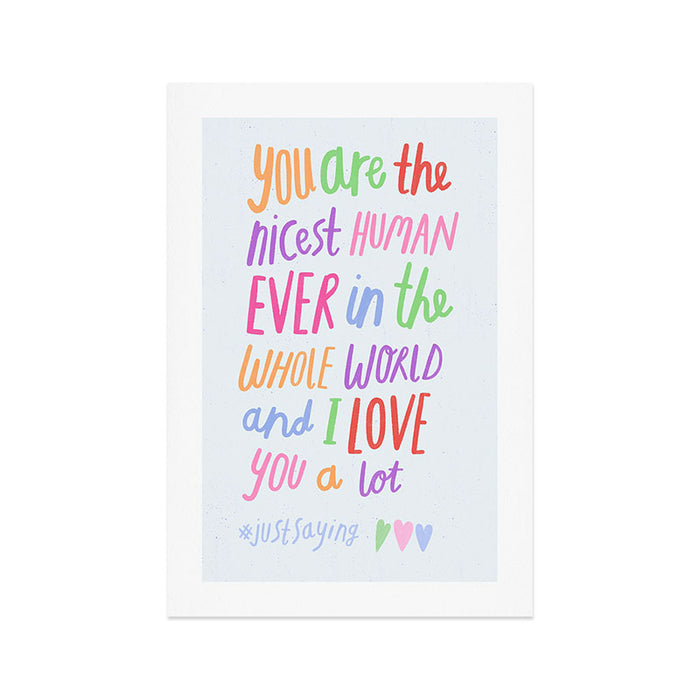 Love Rainbow Quote Art Print Gallery Image 1