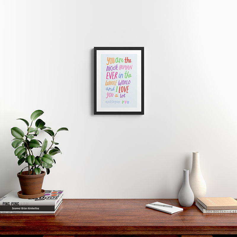 Love Rainbow Quote Framed Art Print Gallery Image 2