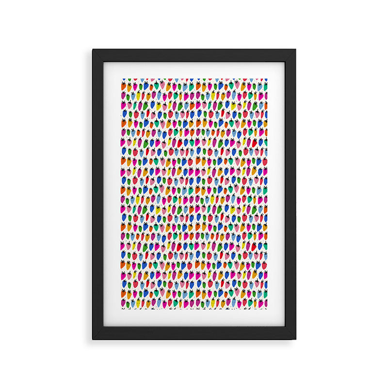Rainbow Strawberries Framed Art Print Gallery Image 2