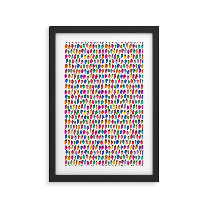 Rainbow Strawberries Framed Art Print Gallery Image 1
