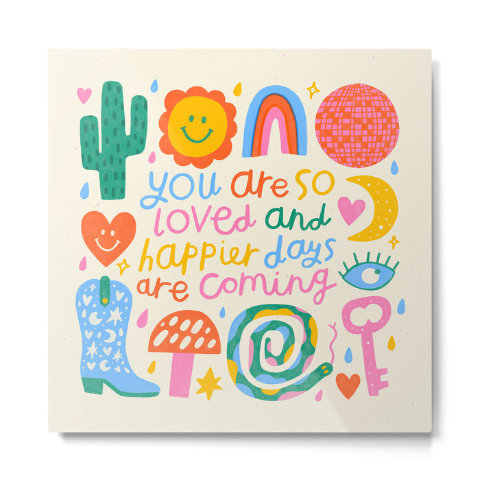 Wild West Happy Positive Quote Metal Print Gallery Image 1