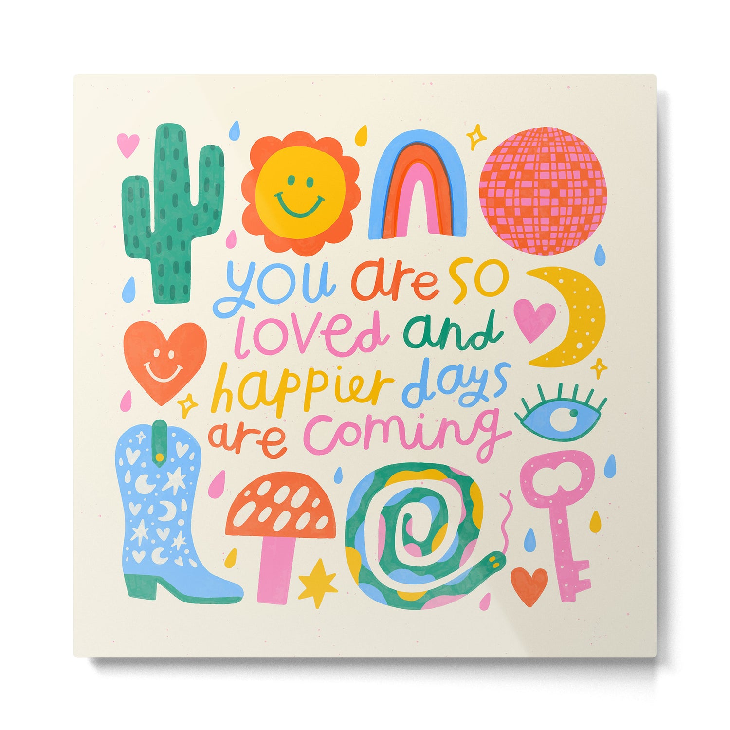 Wild West Happy Positive Quote Metal Print Gallery Image 2