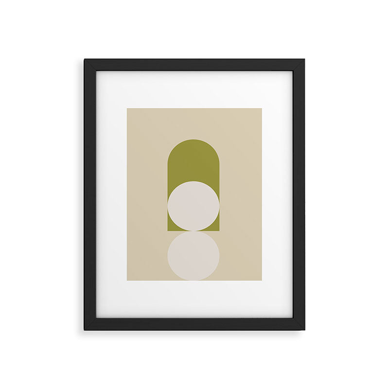Contemporary Composition 05 - Golden Lime Framed Art Print Gallery Image 5