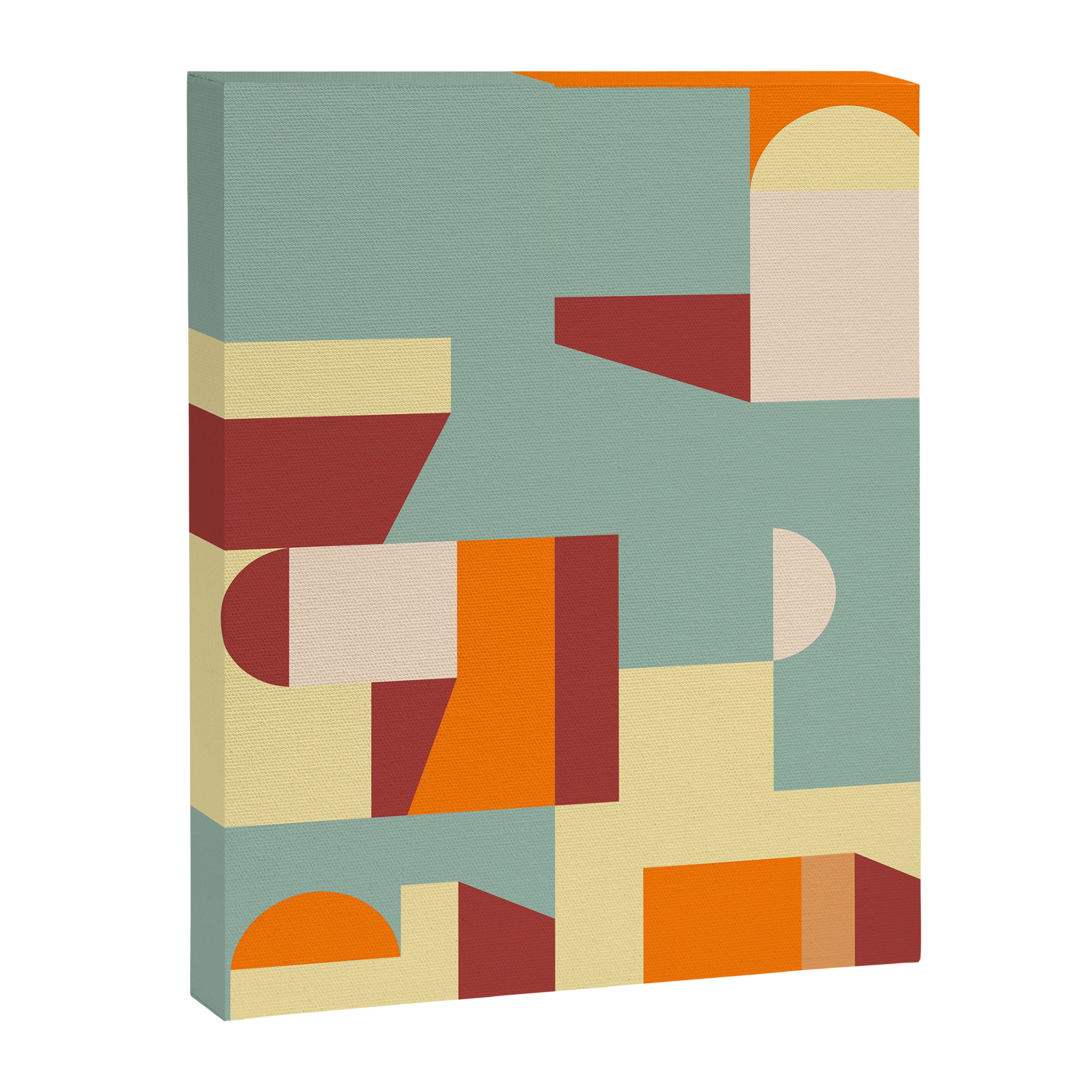 Crisp Air and Warmth - Abstract Geometric Art Canvas Print Gallery Image 8
