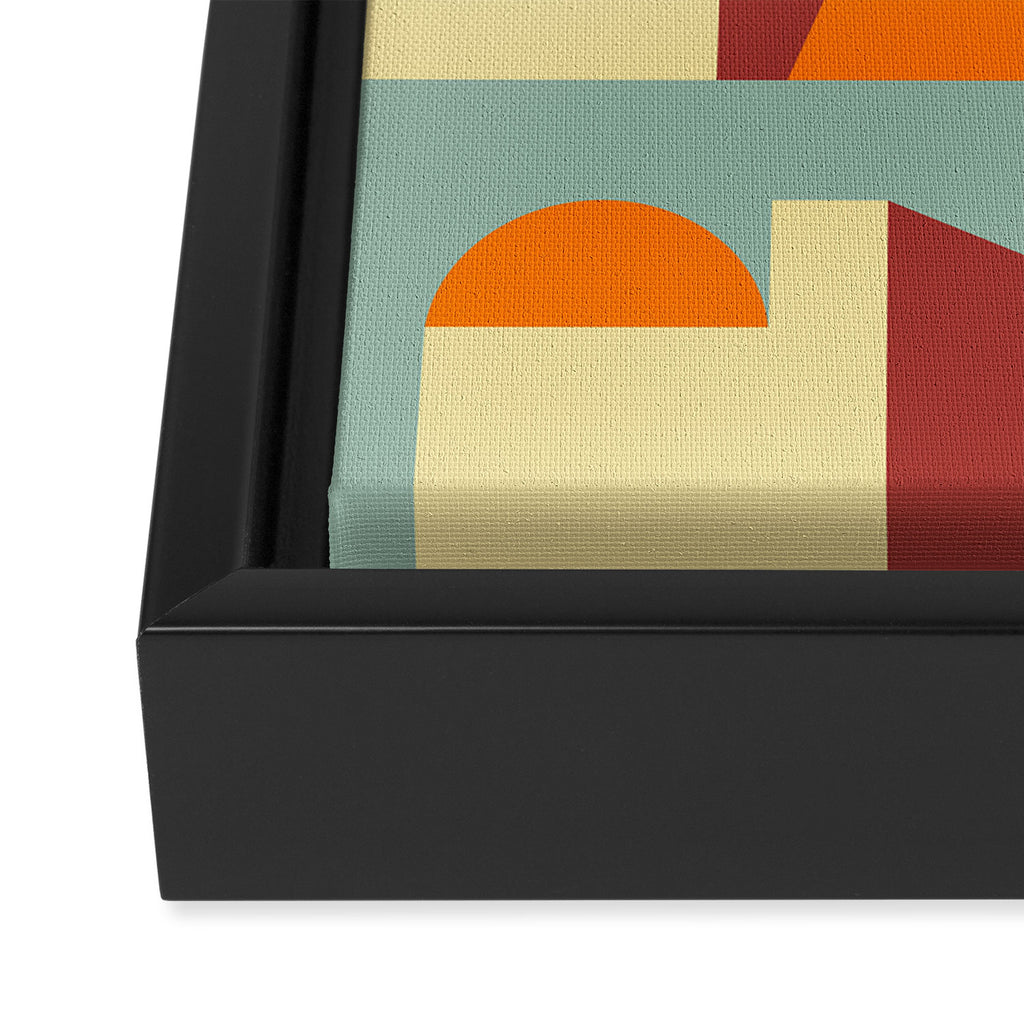Crisp Air and Warmth - Abstract Geometric Art Framed Canvas Print Gallery Image 3