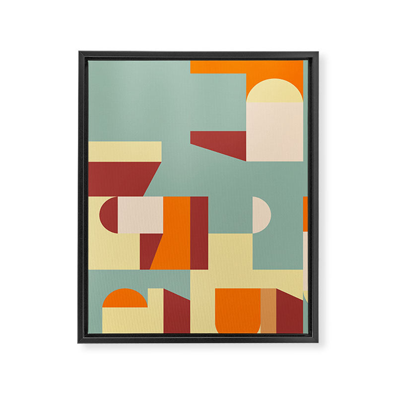 Crisp Air and Warmth - Abstract Geometric Art Framed Canvas Print Gallery Image 8