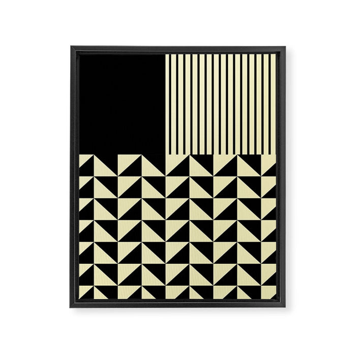 Dynamic Duo Shapes  Framed Canvas Print Gallery Image 1