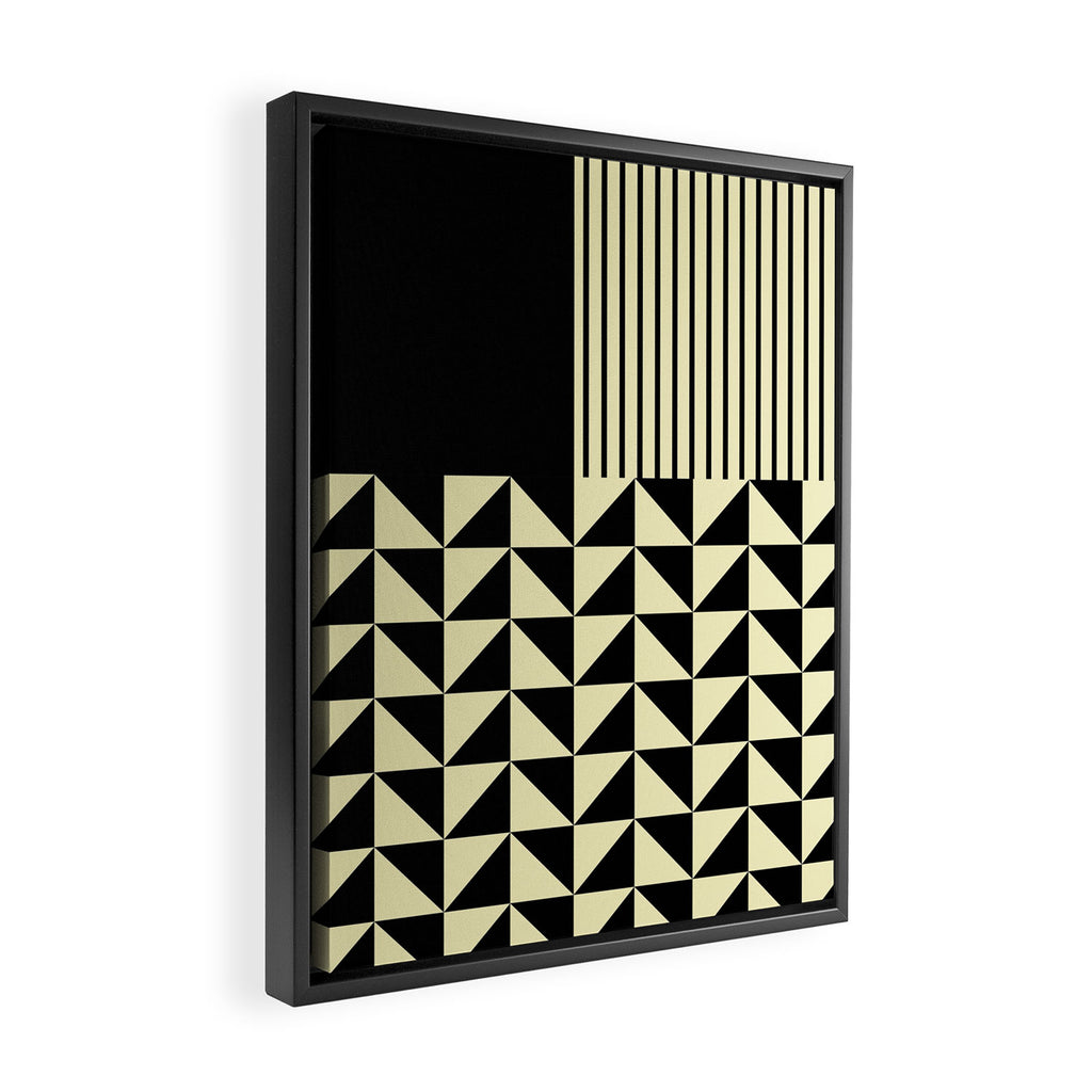 Dynamic Duo Shapes  Framed Canvas Print Gallery Image 2
