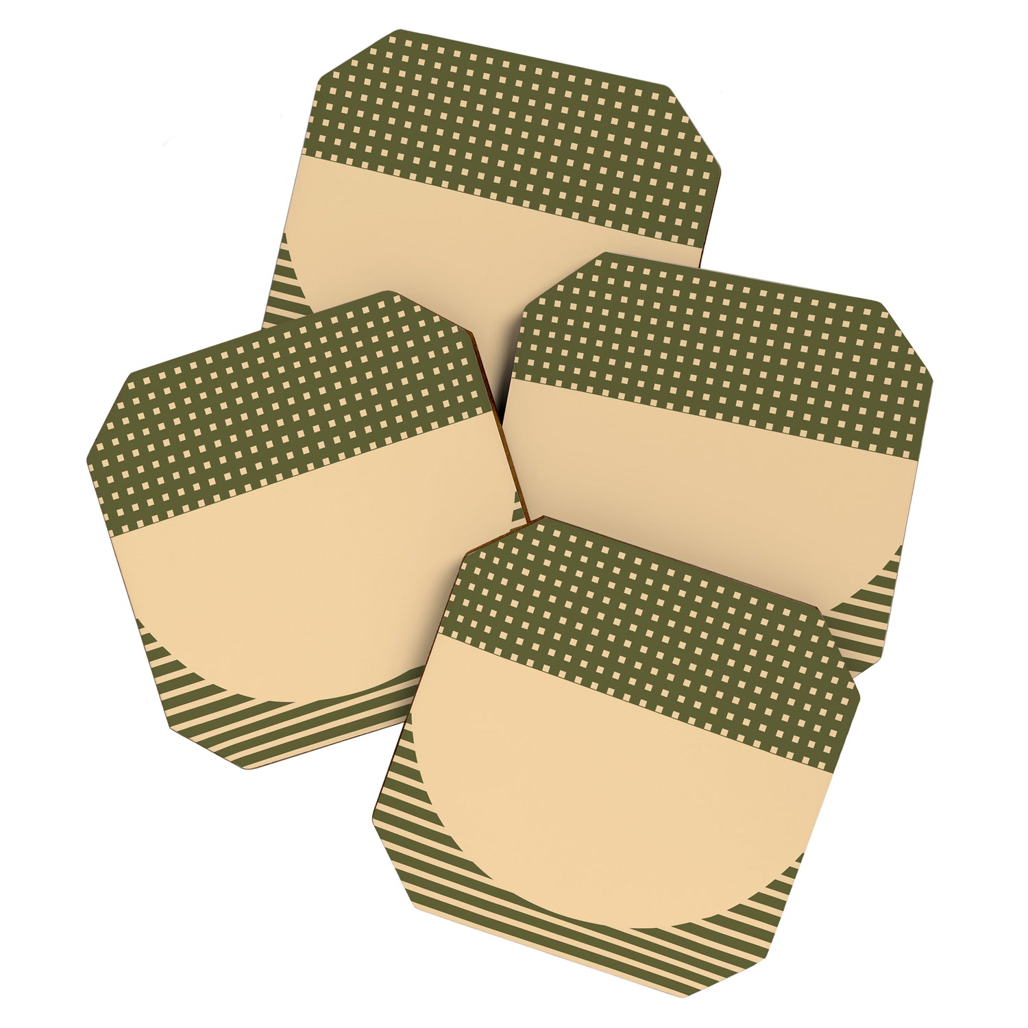 Geometric Spring Abstract - Pantone Warm color Coaster Gallery Image 1