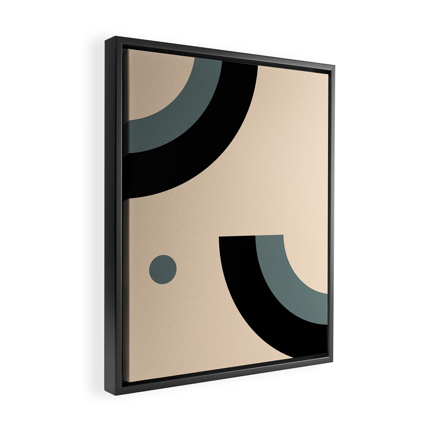 Gray Pink Black - Minimalist Abstract  Framed Canvas Print Gallery Image 2