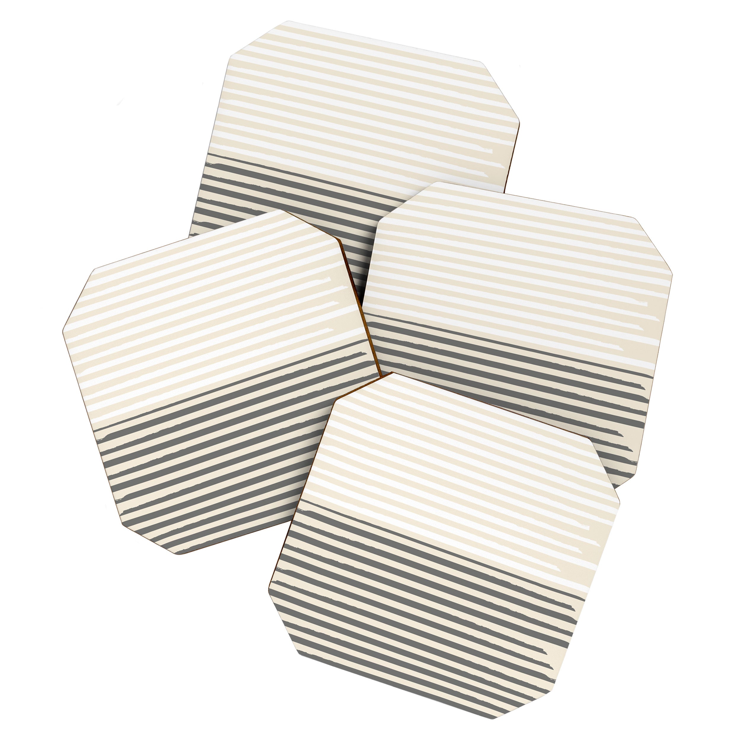 Linear Harmony - Pastel Brush Line  Coaster Gallery Image 1