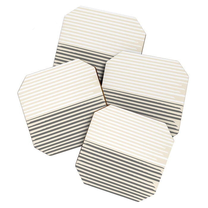Linear Harmony - Pastel Brush Line  Coaster Gallery Image 1