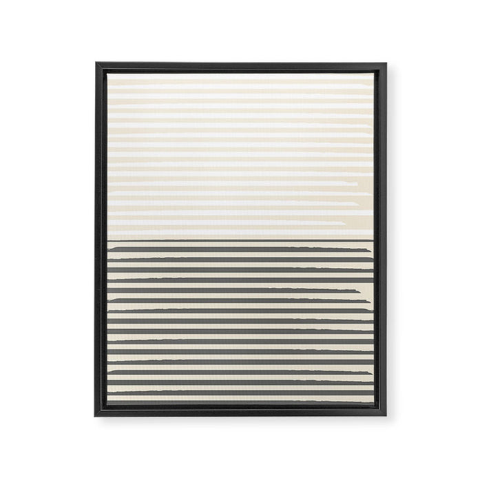 Linear Harmony - Pastel Brush Line  Framed Canvas Print Gallery Image 1