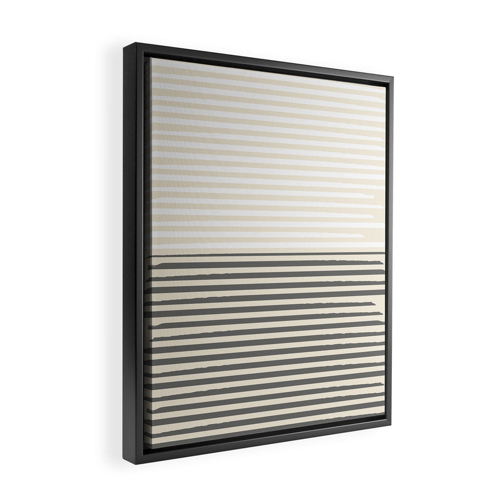 Linear Harmony - Pastel Brush Line  Framed Canvas Print Gallery Image 2