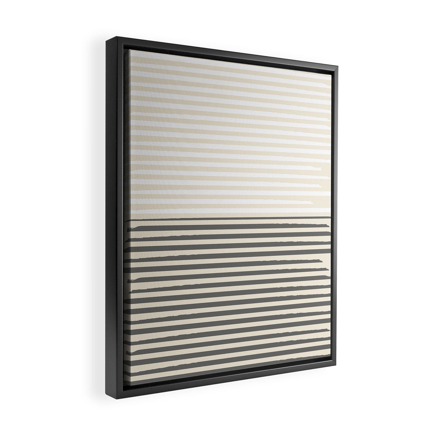 Linear Harmony - Pastel Brush Line  Framed Canvas Print Gallery Image 2