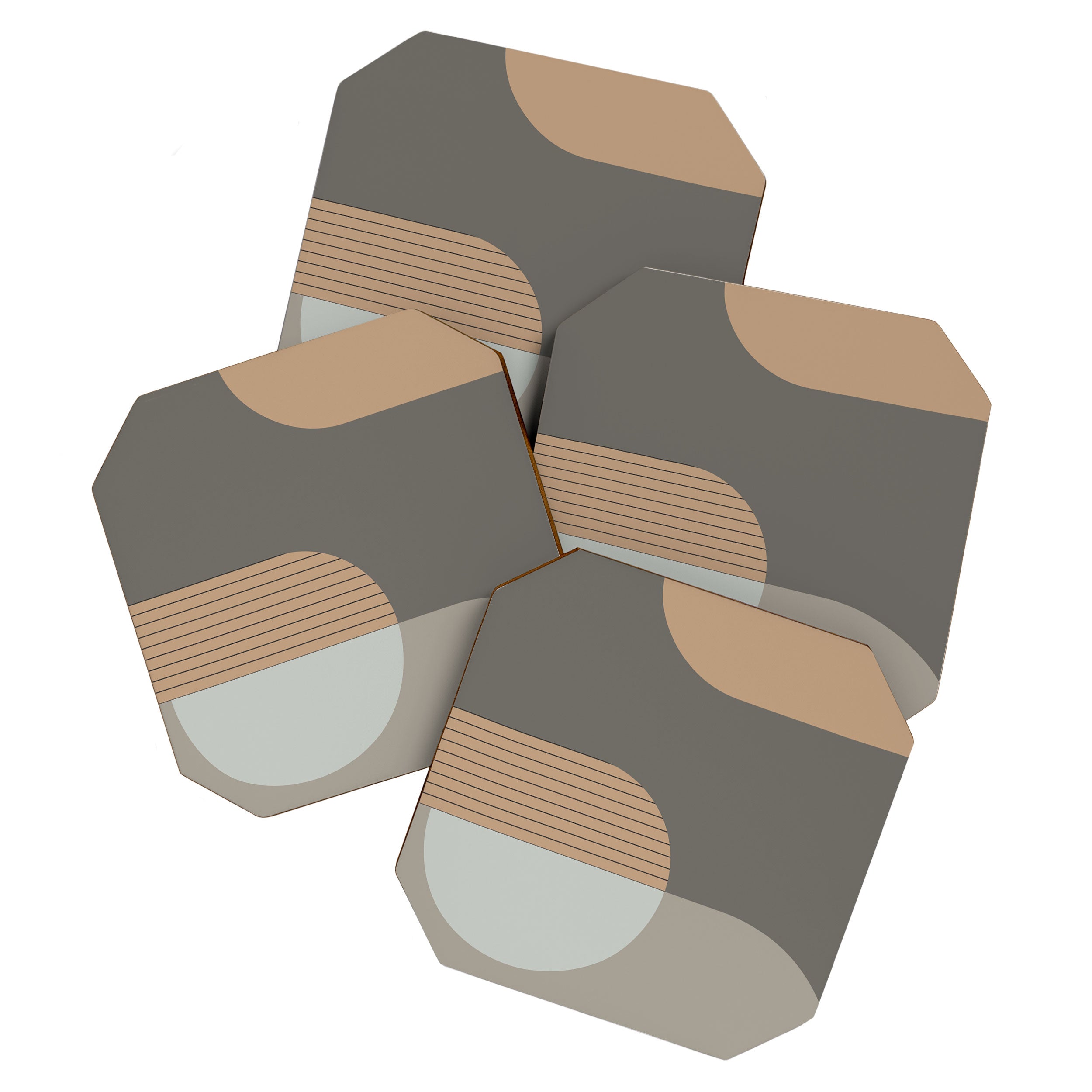 Linen and Stone - Abstract Composition Coaster Gallery Image 1