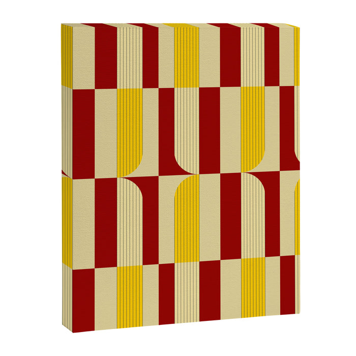 Marigold and Maple - Abstract Geometric Pattern Canvas Print Gallery Image 1