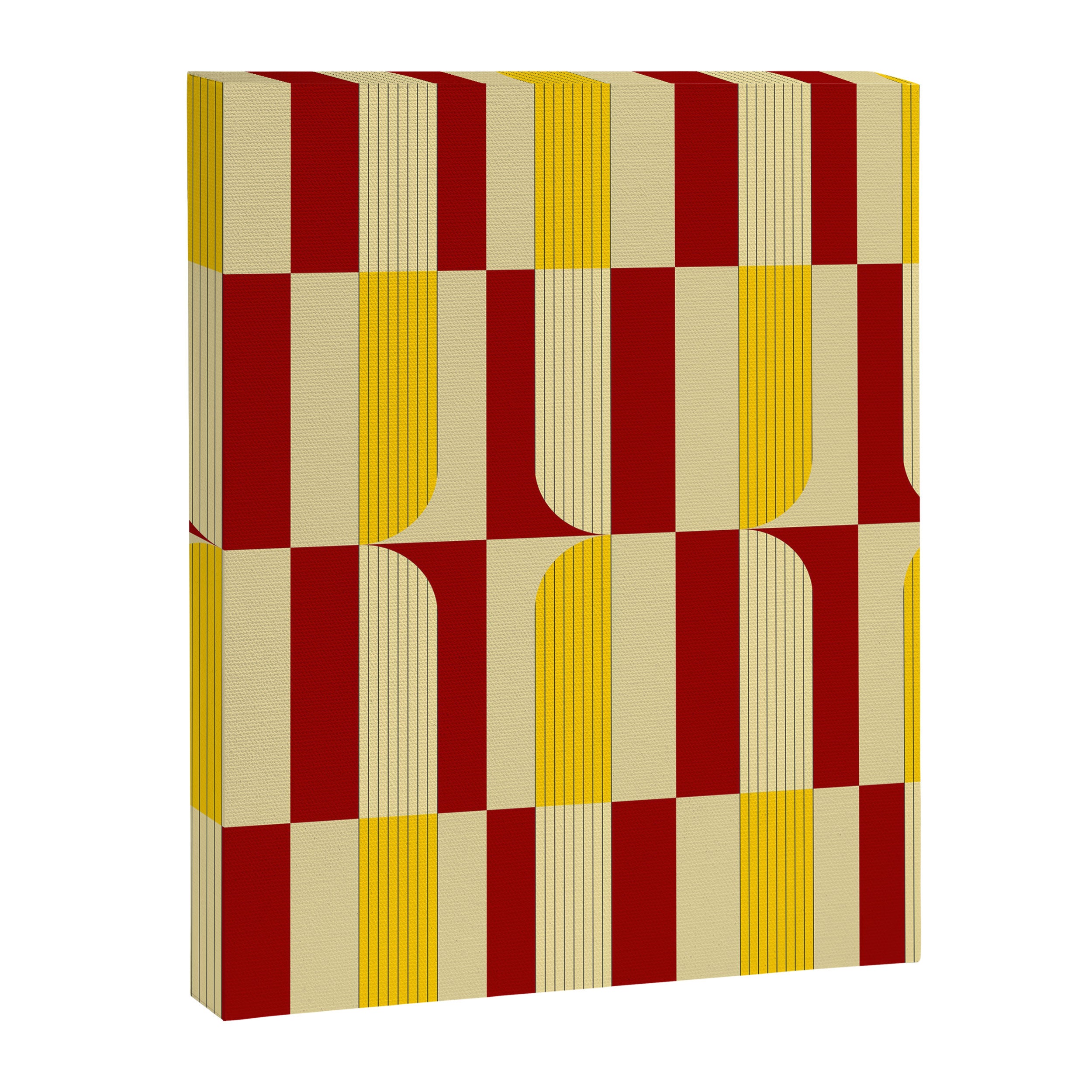 Marigold and Maple - Abstract Geometric Pattern Canvas Print Gallery Image 6