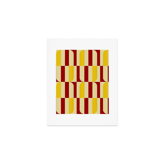 Marigold and Maple - Abstract Geometric Pattern Art Print Gallery Image 1