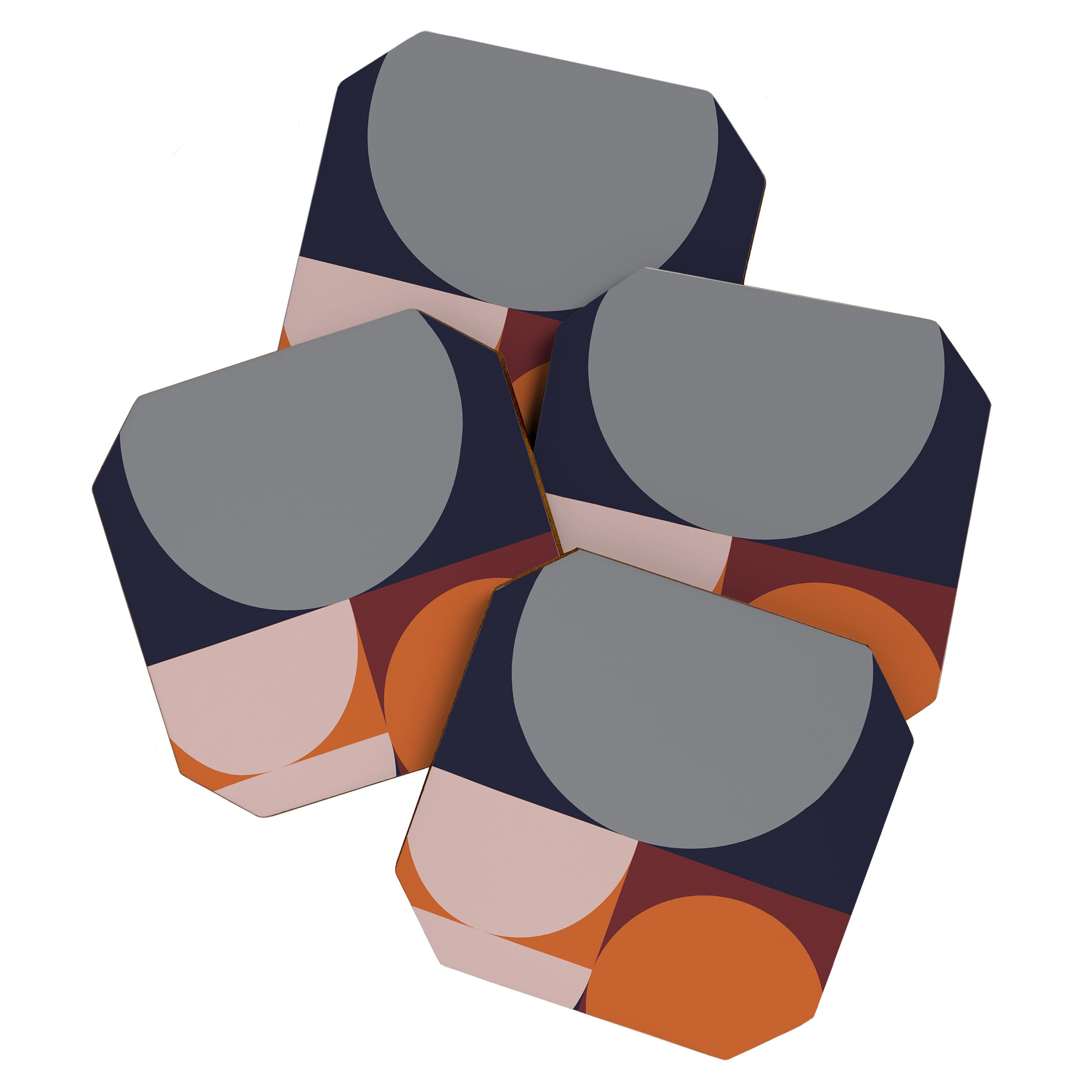 Midnight Geometry - Modern Abstract Coaster Gallery Image 1