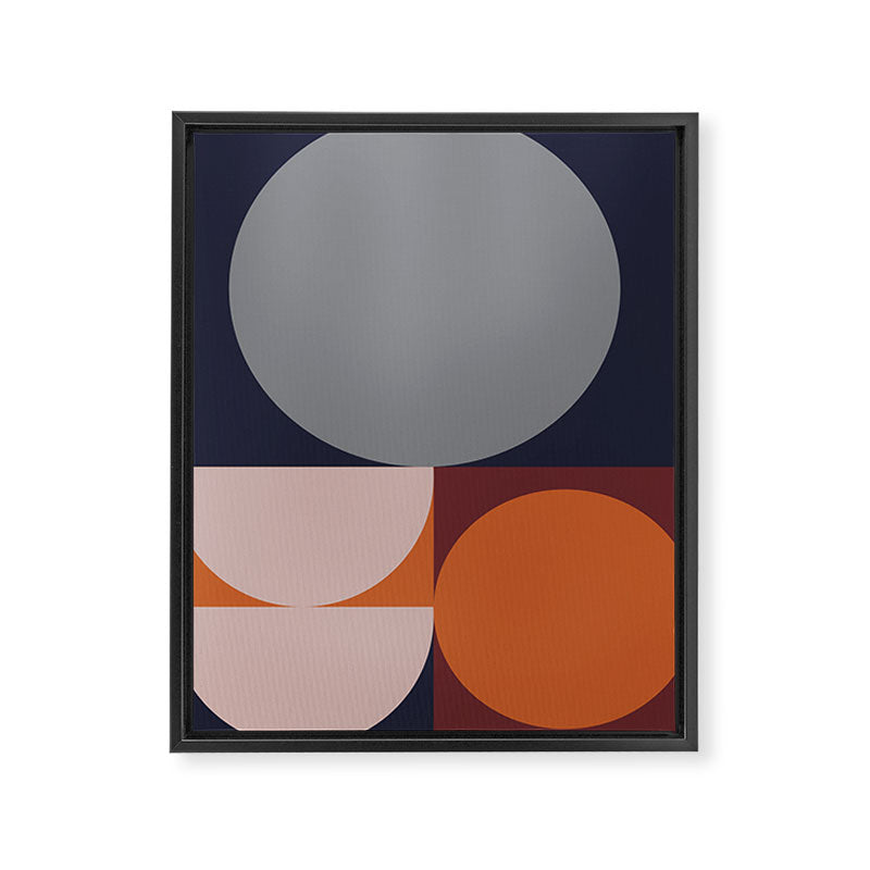 Midnight Geometry - Modern Abstract Framed Canvas Print Gallery Image 6