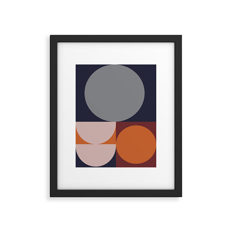 Midnight Geometry - Modern Abstract Framed Art Print