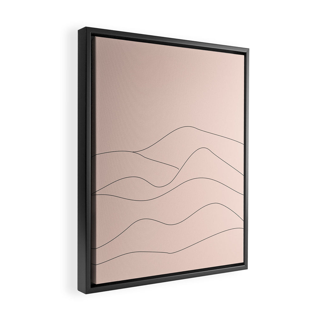 Pink Mountains Framed Canvas Print Gallery Image 2