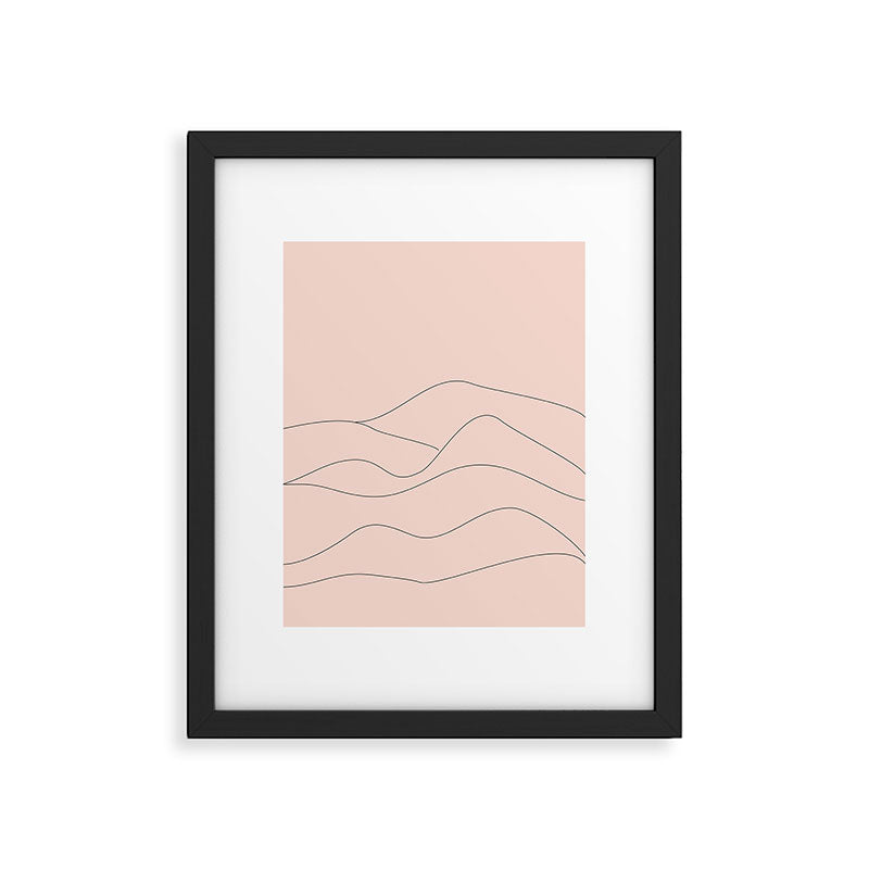 Pink Mountains Framed Art Print Gallery Image 5