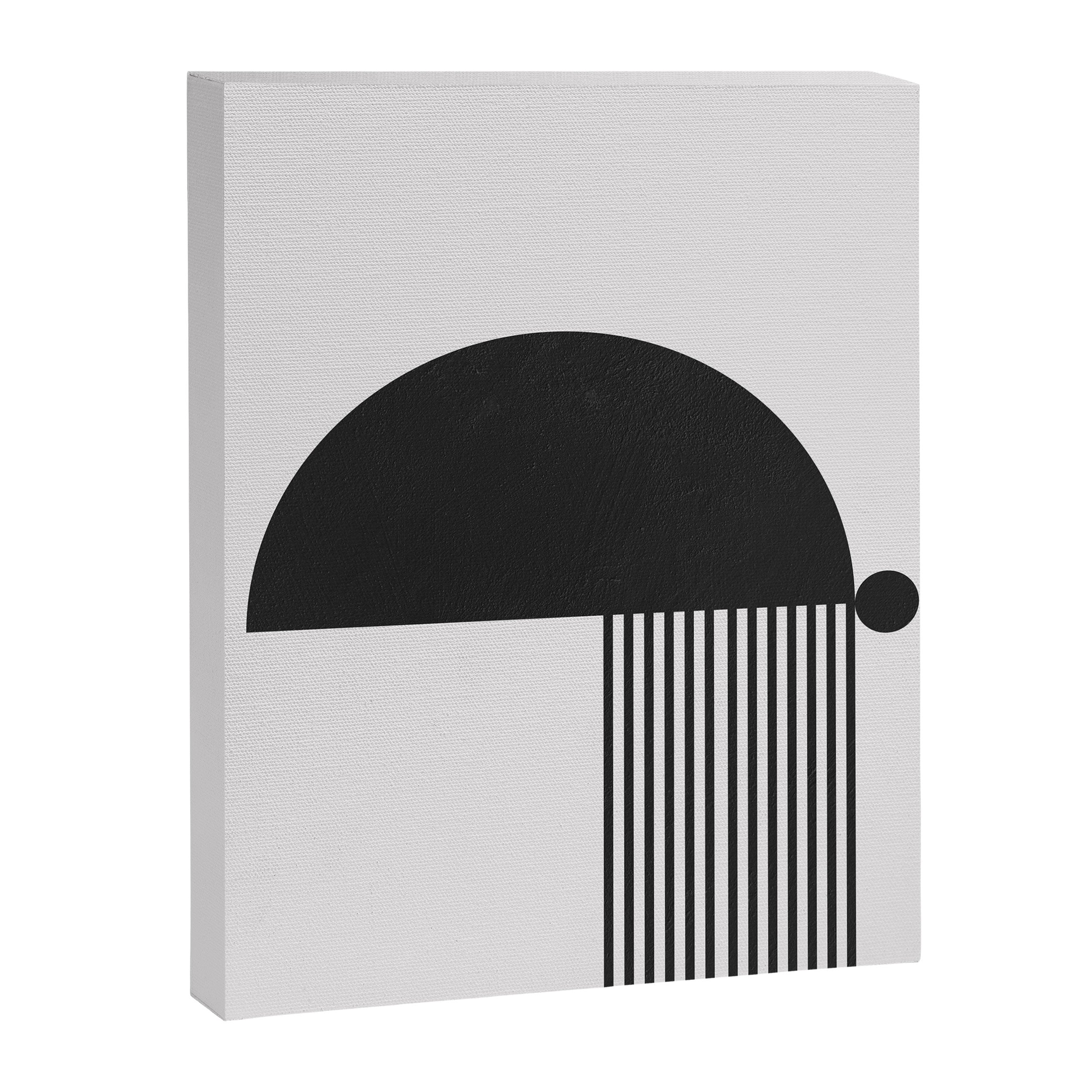 The Form - Black and White Abstract Canvas Print Gallery Image 6