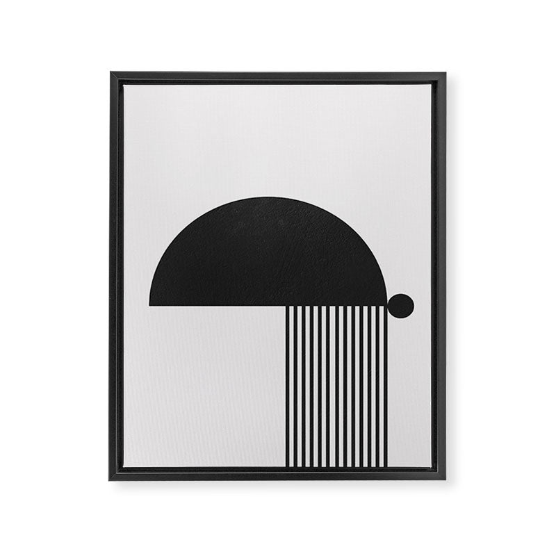 The Form - Black and White Abstract Framed Canvas Print Gallery Image 6