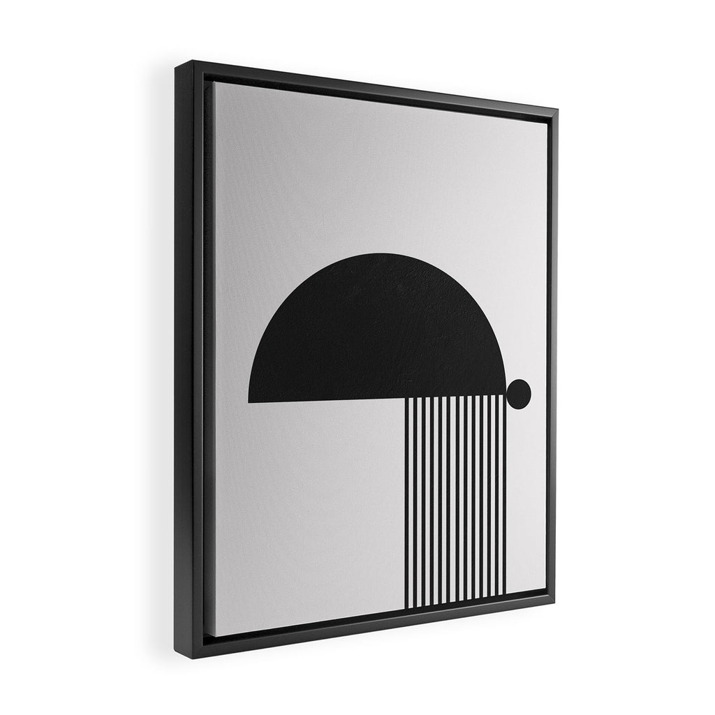 The Form - Black and White Abstract Framed Canvas Print Gallery Image 2