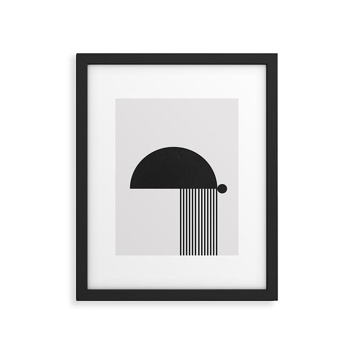 The Form - Black and White Abstract Framed Art Print Gallery Image 1