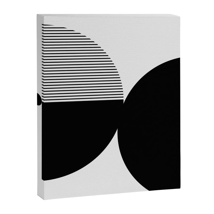 Two Forms - Black and White Abstract Canvas Print Gallery Image 1