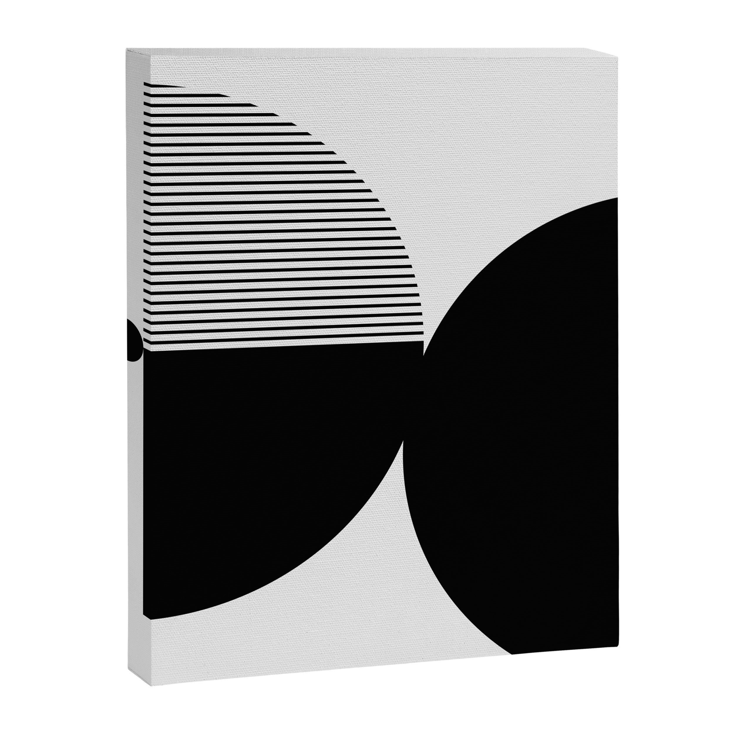 Two Forms - Black and White Abstract Canvas Print Gallery Image 8