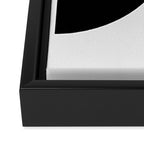 Two Forms - Black and White Abstract Framed Canvas Print Gallery Image 3