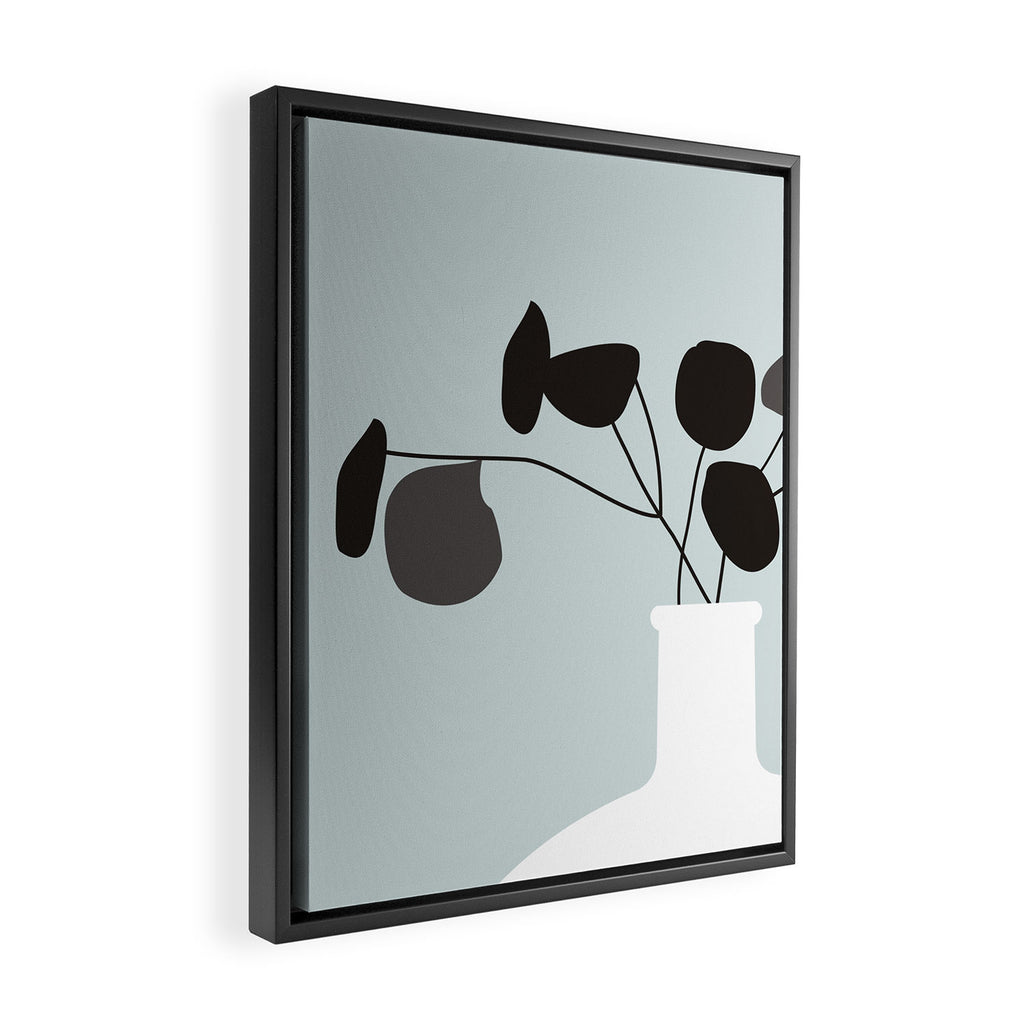 White Vase  Framed Canvas Print Gallery Image 2