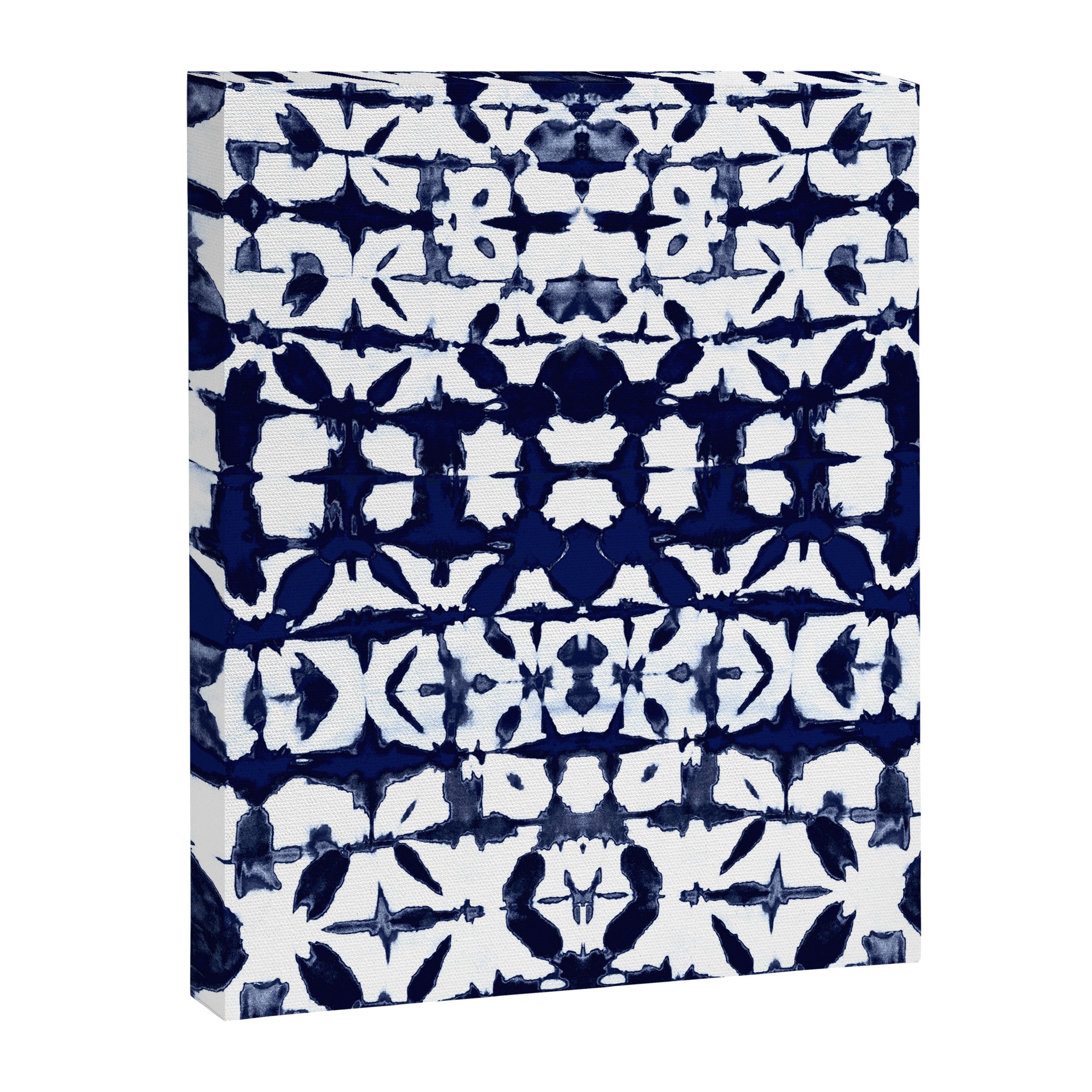 Indigo Ikat Itajime Canvas Print Gallery Image 8