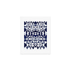 Indigo Ikat Itajime Art Print Gallery Image 1
