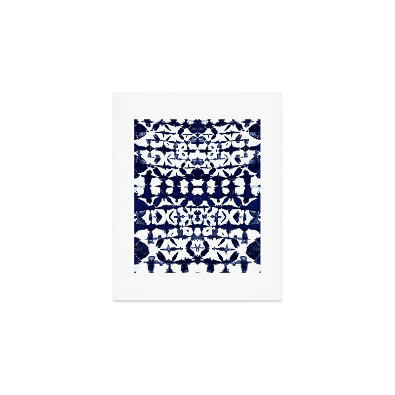 Indigo Ikat Itajime Art Print Gallery Image 1
