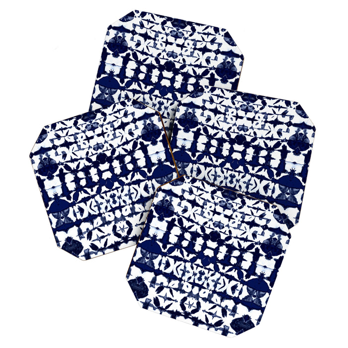 Indigo Ikat Itajime Coaster Gallery Image 1
