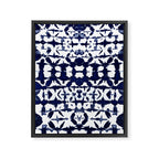 Indigo Ikat Itajime Framed Canvas Print Gallery Image 8